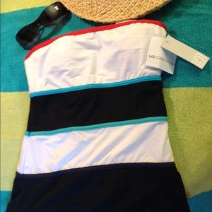 Brand New Claiborne Retro Hollywood style Bandeau Strapless Top XS S M